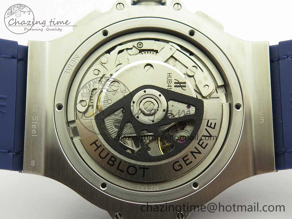 Big Bang 44mm SS V6F 1:1 Best Edition Blue Dial on Blue Gummy Strap HUB4104