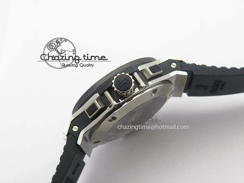 Big Bang Evolution 44mm SS Black Dial Ceramic Bezel On Black Rubber Strap HUB4104
