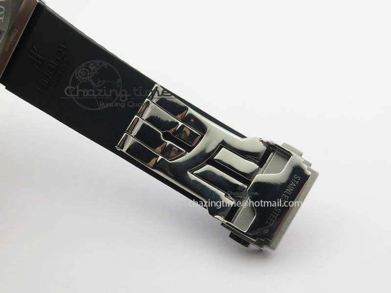 Big Bang Evolution 44mm SS Black Dial Ceramic Bezel On Black Rubber Strap HUB4104