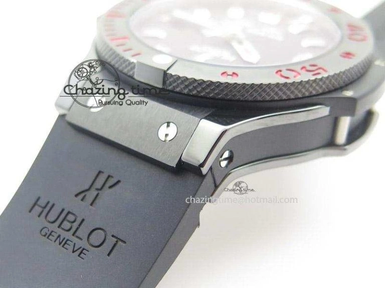 Big Bang King 44mm Red Magic Black Dial On Black Rubber Strap A7750