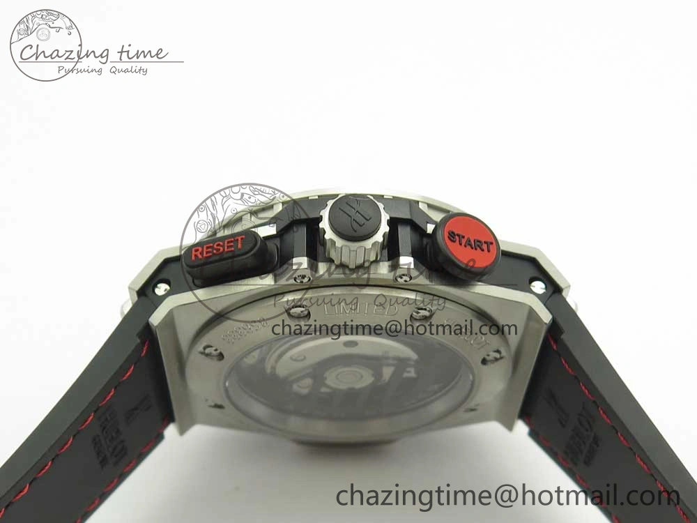 Big Bang King Power F1 SS Ceramic V6F 1:1 Best Edition Black Dial on Black Gummy Strap HUB4104