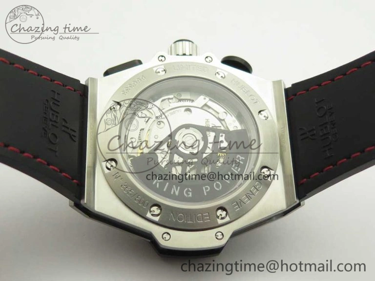 Big Bang King Power F1 SS Ceramic V6F 1:1 Best Edition Black Dial on Black Gummy Strap HUB4104