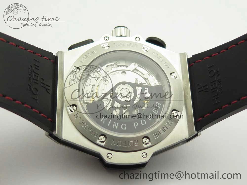 Big Bang King Power F1 SS Ceramic V6F 1:1 Best Edition Black Dial on Black Gummy Strap HUB4104