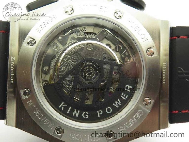 Big Bang King Power F1 SS Ceramic V6F 1:1 Best Edition Black Dial on Black Gummy Strap HUB4104