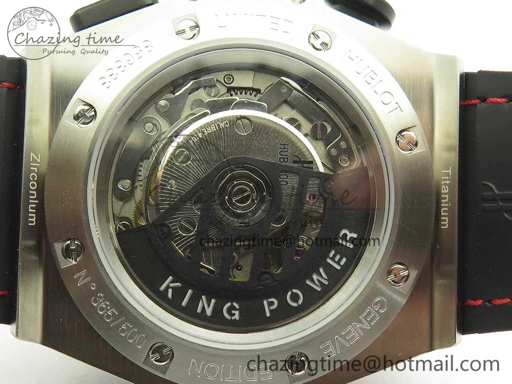 Big Bang King Power F1 SS Ceramic V6F 1:1 Best Edition Black Dial on Black Gummy Strap HUB4104