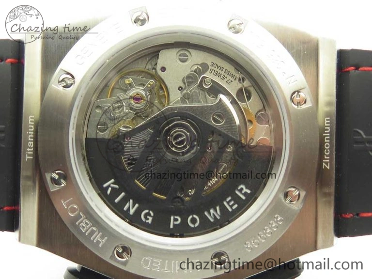 Big Bang King Power F1 SS Ceramic V6F 1:1 Best Edition Black Dial on Black Gummy Strap HUB4104