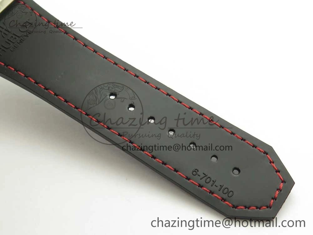 Big Bang King Power F1 SS Ceramic V6F 1:1 Best Edition Black Dial on Black Gummy Strap HUB4104