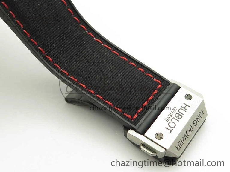 Big Bang King Power F1 SS Ceramic V6F 1:1 Best Edition Black Dial on Black Gummy Strap HUB4104