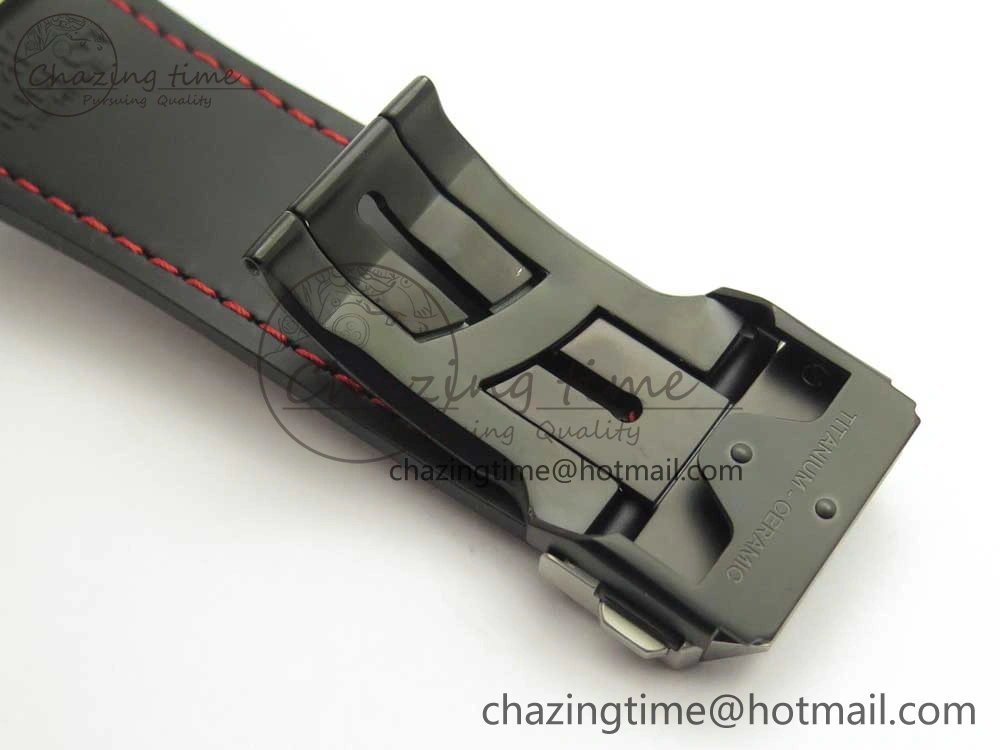 Big Bang King Power F1 SS Ceramic V6F 1:1 Best Edition Black Dial on Black Gummy Strap HUB4104