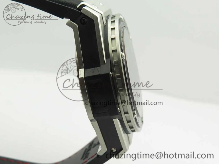 Big Bang King Power F1 SS Ceramic V6F 1:1 Best Edition Black Dial on Black Gummy Strap HUB4104