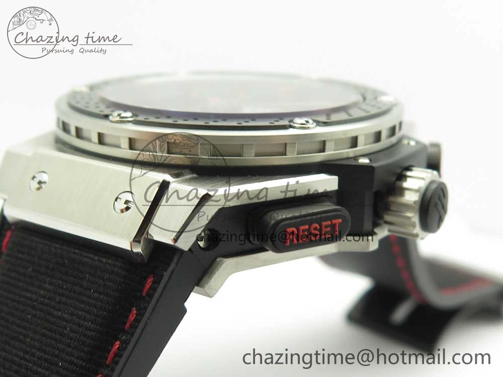 Big Bang King Power F1 SS Ceramic V6F 1:1 Best Edition Black Dial on Black Gummy Strap HUB4104