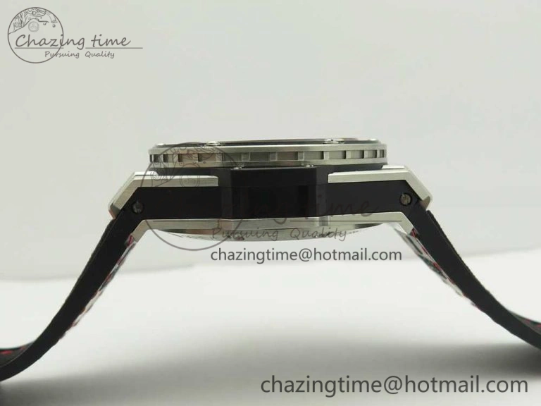 Big Bang King Power F1 SS Ceramic V6F 1:1 Best Edition Black Dial on Black Gummy Strap HUB4104
