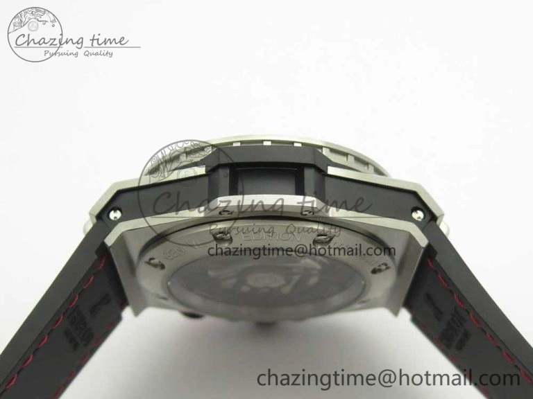 Big Bang King Power F1 SS Ceramic V6F 1:1 Best Edition Black Dial on Black Gummy Strap HUB4104