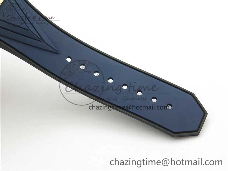 Big Bang Sang Bleu Chrono RG B50 Blue Skeletonal Dial On Rubber Strap Asian 7750