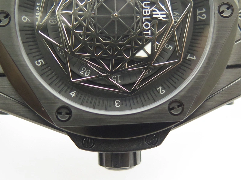 Big Bang Sang Bleu DLC TMF 1:1 Best Edition Skeletonal Dial On Gummy Strap Asian HB1213