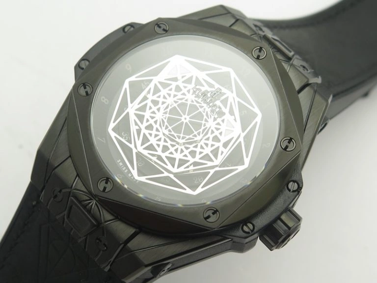 Big Bang Sang Bleu DLC TMF 1:1 Best Edition Skeletonal Dial On Gummy Strap Asian HB1213