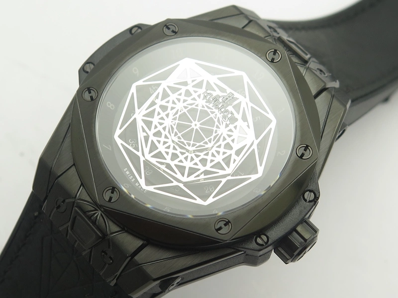 Big Bang Sang Bleu DLC TMF 1:1 Best Edition Skeletonal Dial On Gummy Strap Asian HB1213