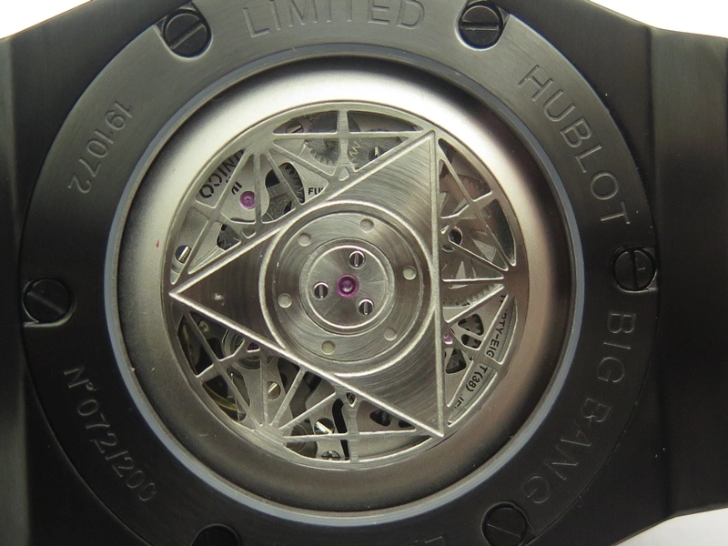 Big Bang Sang Bleu DLC TMF 1:1 Best Edition Skeletonal Dial On Gummy Strap Asian HB1213