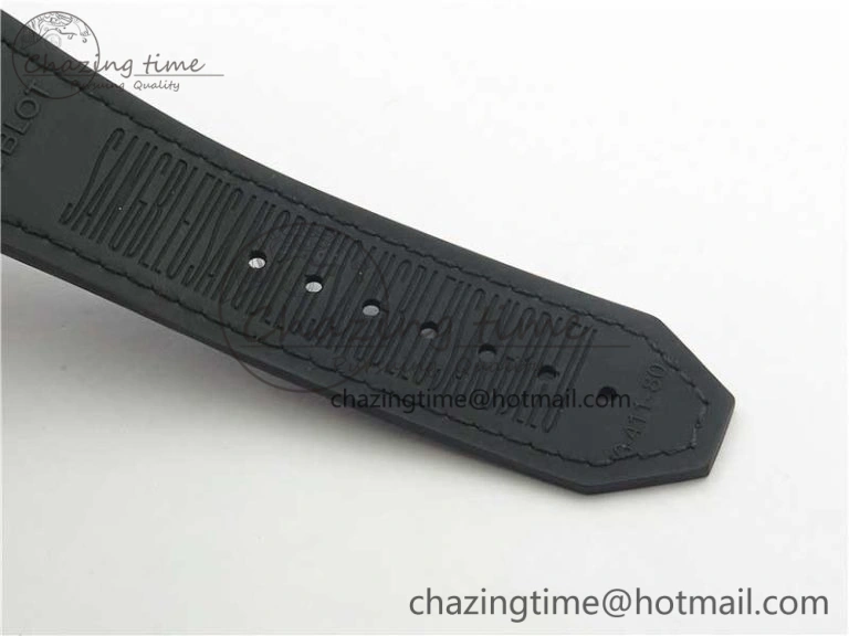 Big Bang Sang Bleu DLC Ti WWF 1:1 Best Edition Black Skeletonal Dial On Black Gummy Strap Asian HB1213