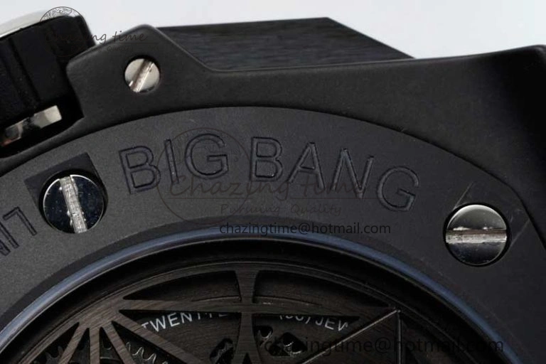 Big Bang Sang Bleu II Black Ceramic ZF Best Edition on Black Rubber Strap A1240