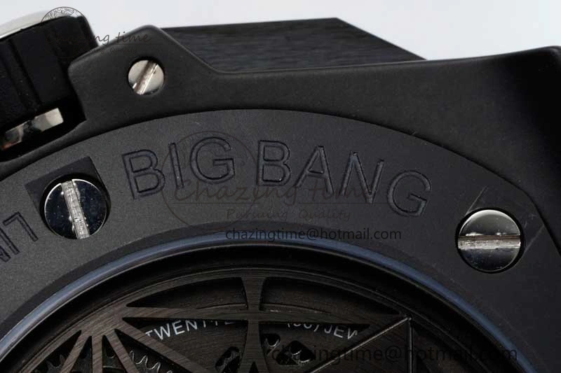 Big Bang Sang Bleu II Black Ceramic ZF Best Edition on Black Rubber Strap A1240