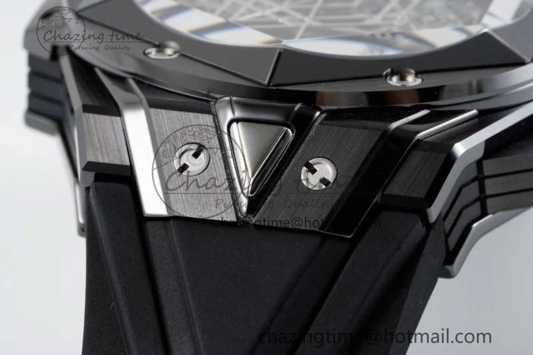 Big Bang Sang Bleu II Black Ceramic ZF Best Edition on Black Rubber Strap A1240