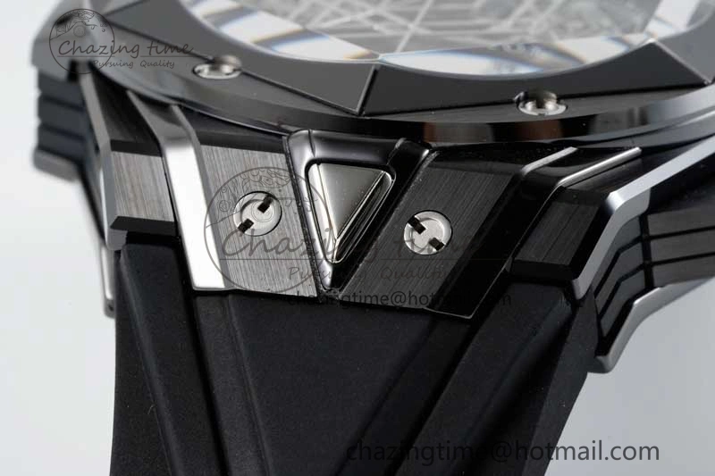 Big Bang Sang Bleu II Black Ceramic ZF Best Edition on Black Rubber Strap A1240