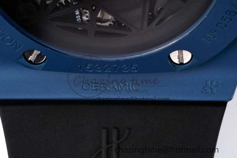 Big Bang Sang Bleu II Blue Ceramic RSF Best Edition on Blue Rubber Strap A1240