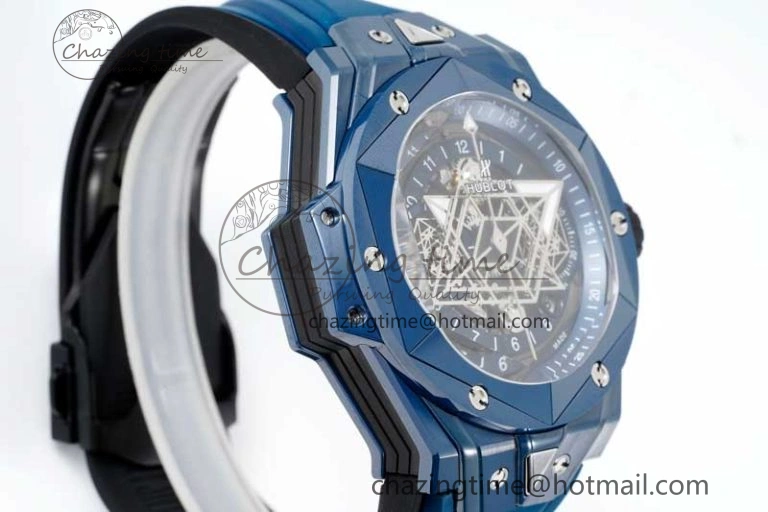 Big Bang Sang Bleu II Blue Ceramic RSF Best Edition on Blue Rubber Strap A1240