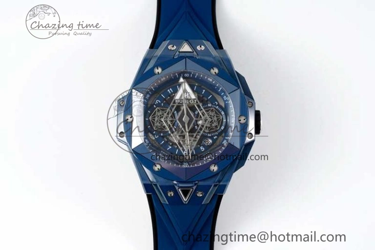Big Bang Sang Bleu II Blue Ceramic RSF Best Edition on Blue Rubber Strap A1240