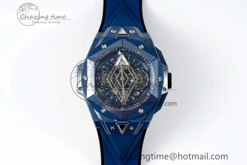 Big Bang Sang Bleu II Blue Ceramic RSF Best Edition on Blue Rubber Strap A1240