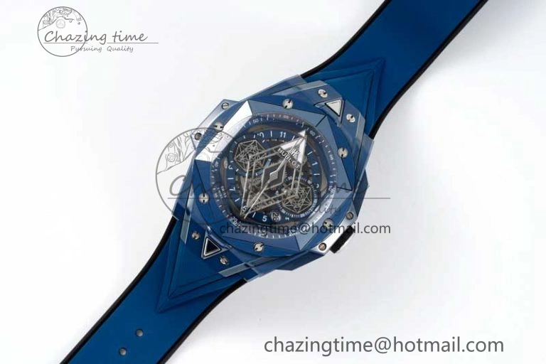 Big Bang Sang Bleu II Blue Ceramic RSF Best Edition on Blue Rubber Strap A1240