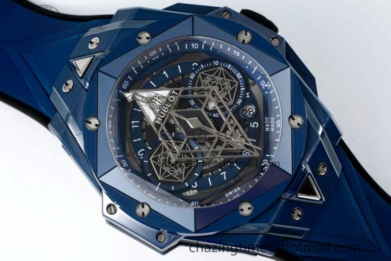 Big Bang Sang Bleu II Blue Ceramic RSF Best Edition on Blue Rubber Strap A1240