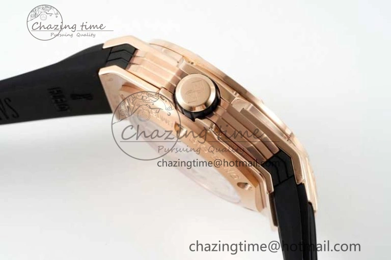 Big Bang Sang Bleu II Chrono RG BBF Best Edition Black Dial on Black Gummy Strap A7750