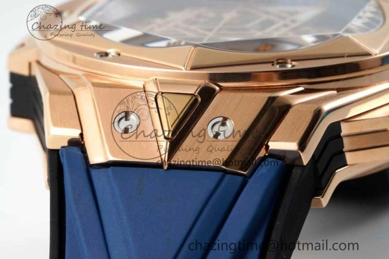 Big Bang Sang Bleu II Chrono RG BBF Best Edition Blue Dial on Blue Gummy Strap A7750