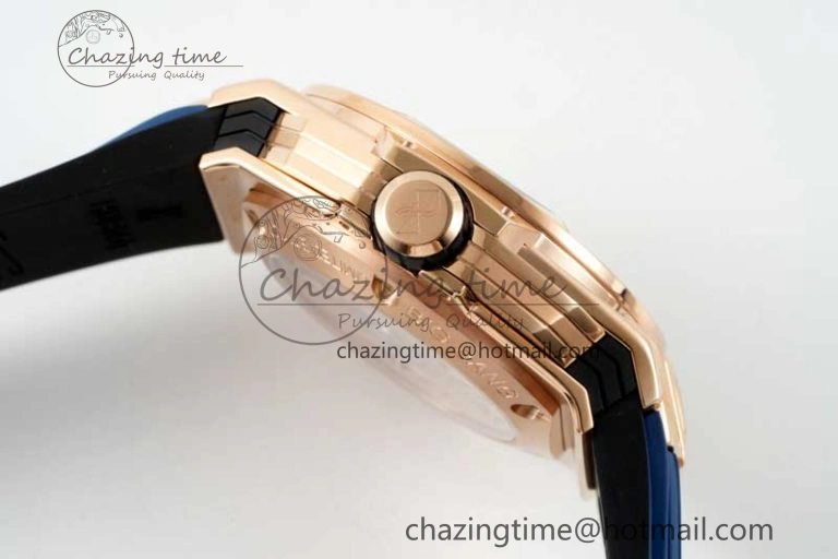 Big Bang Sang Bleu II Chrono RG BBF Best Edition Blue Dial on Blue Gummy Strap A7750
