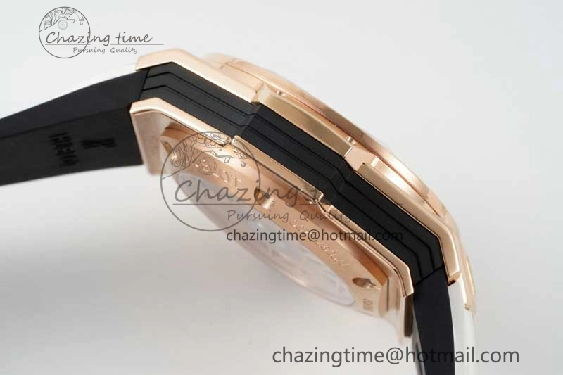 Big Bang Sang Bleu II Chrono RG BBF Best Edition White Dial on White Gummy Strap A7750