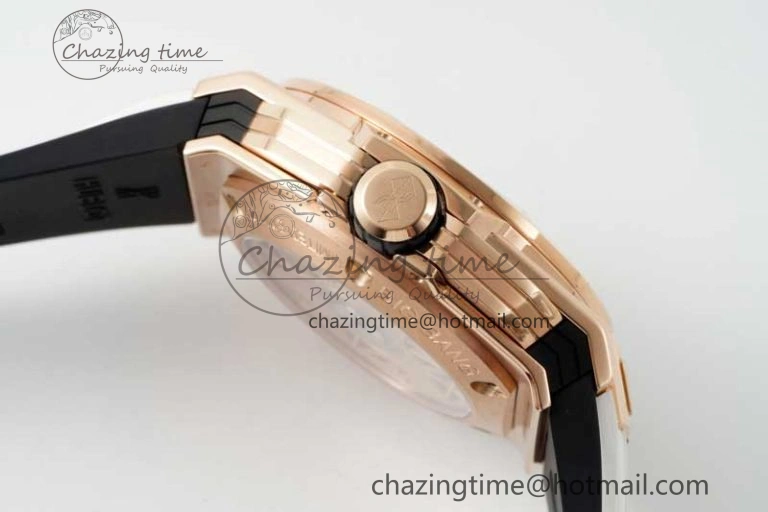 Big Bang Sang Bleu II Chrono RG BBF Best Edition White Dial on White Gummy Strap A7750