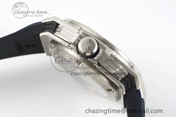 Big Bang Sang Bleu II Chrono SS BBF Best Edition Black Dial on Black Gummy Strap A7750