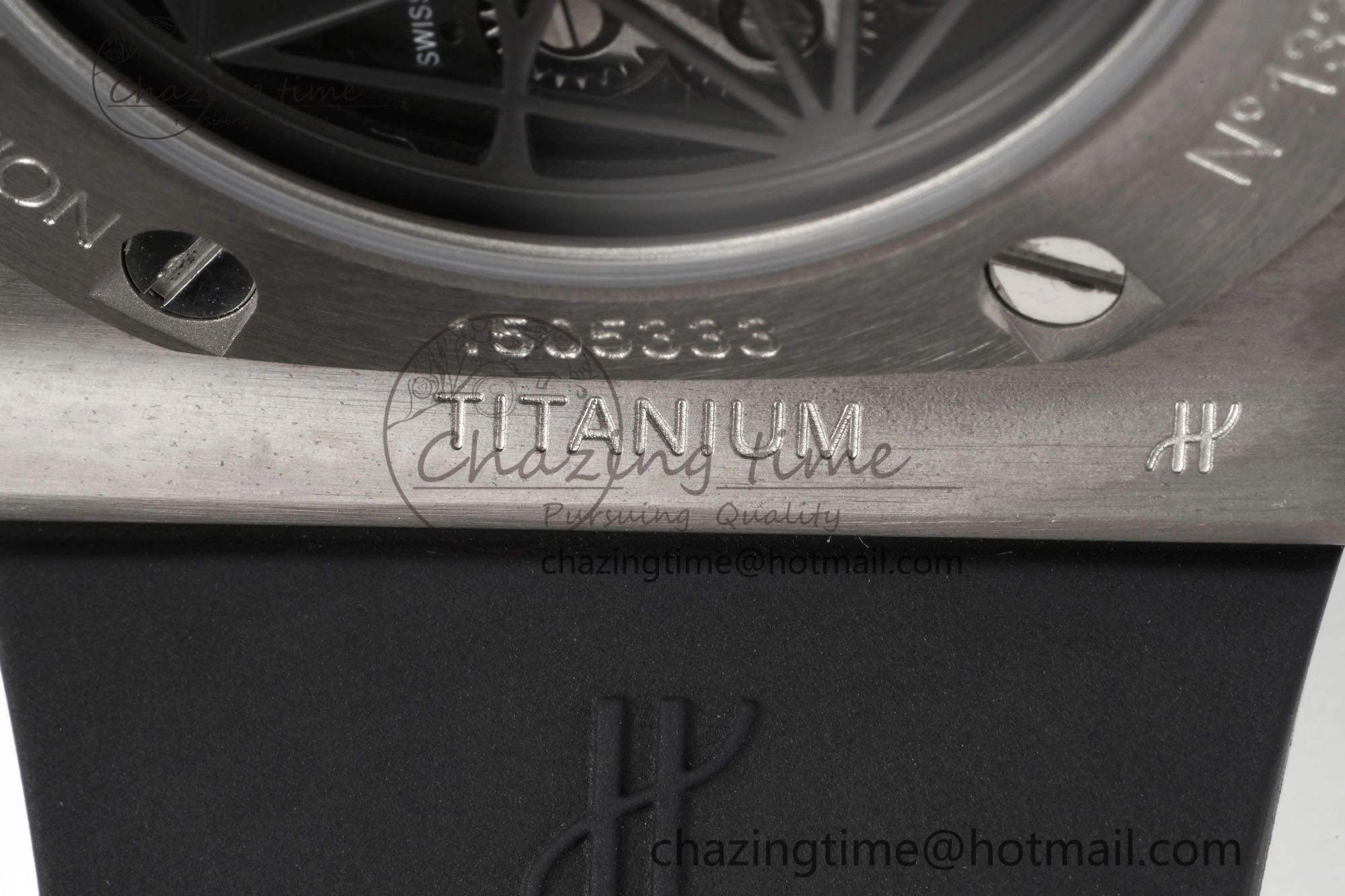 Big Bang Sang Bleu II Chrono SS BBF Best Edition Blue Dial on Blue Gummy Strap A7750