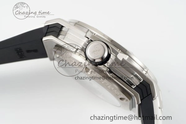 Big Bang Sang Bleu II Chrono SS BBF Best Edition White Dial on White Gummy Strap A7750