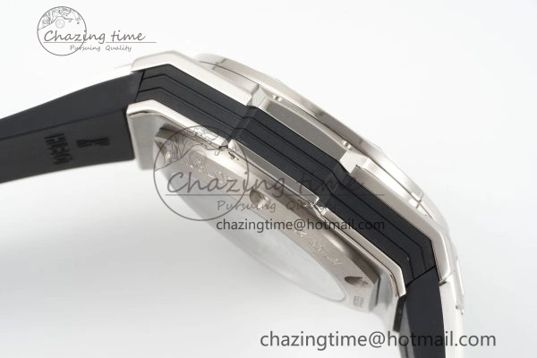Big Bang Sang Bleu II Chrono SS BBF Best Edition White Dial on White Gummy Strap A7750