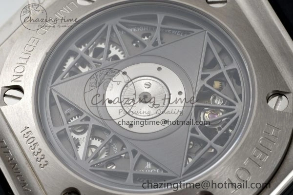 Big Bang Sang Bleu II Chrono SS BBF Best Edition White Dial on White Gummy Strap A7750