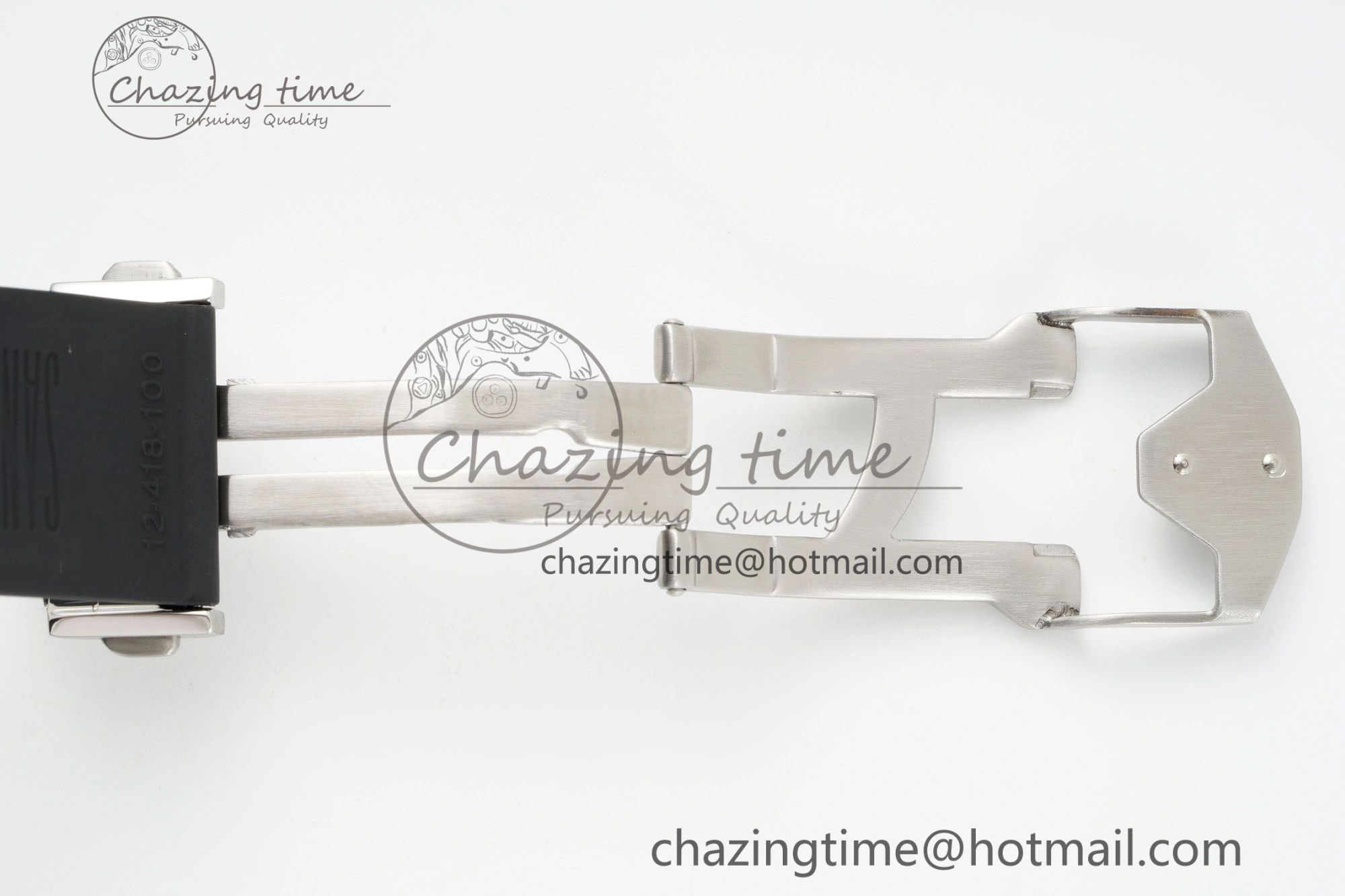 Big Bang Sang Bleu II Chrono SS BBF Best Edition White Dial on White Gummy Strap A7750