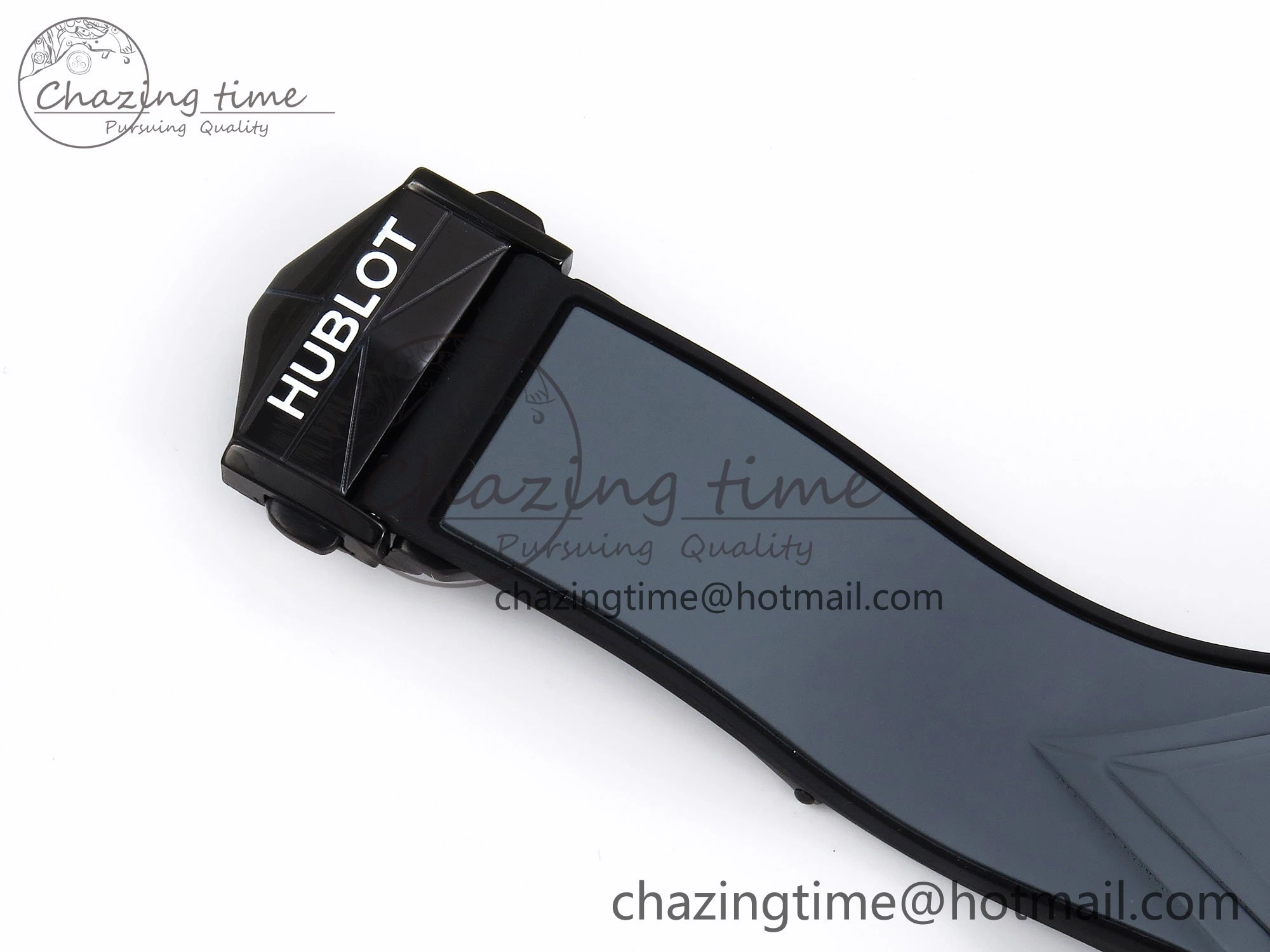 Big Bang Sang Bleu II Gray Ceramic BBF Best Edition on Gray Rubber Strap A1240