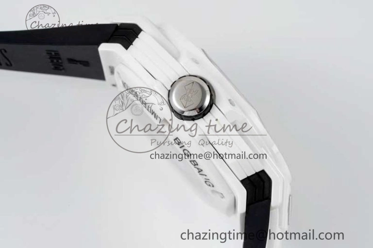 Big Bang Sang Bleu II White Ceramic RSF Best Edition on White Rubber Strap A1240