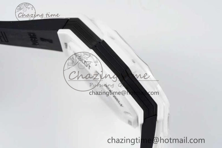 Big Bang Sang Bleu II White Ceramic RSF Best Edition on White Rubber Strap A1240