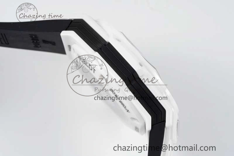 Big Bang Sang Bleu II White Ceramic RSF Best Edition on White Rubber Strap A1240