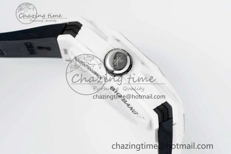 Big Bang Sang Bleu II White Ceramic ZF Best Edition on White Rubber Strap A1240