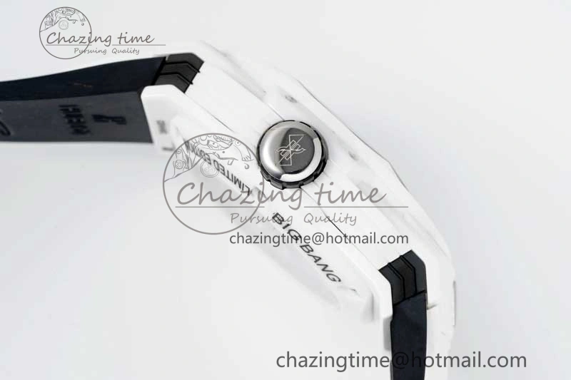 Big Bang Sang Bleu II White Ceramic ZF Best Edition on White Rubber Strap A1240